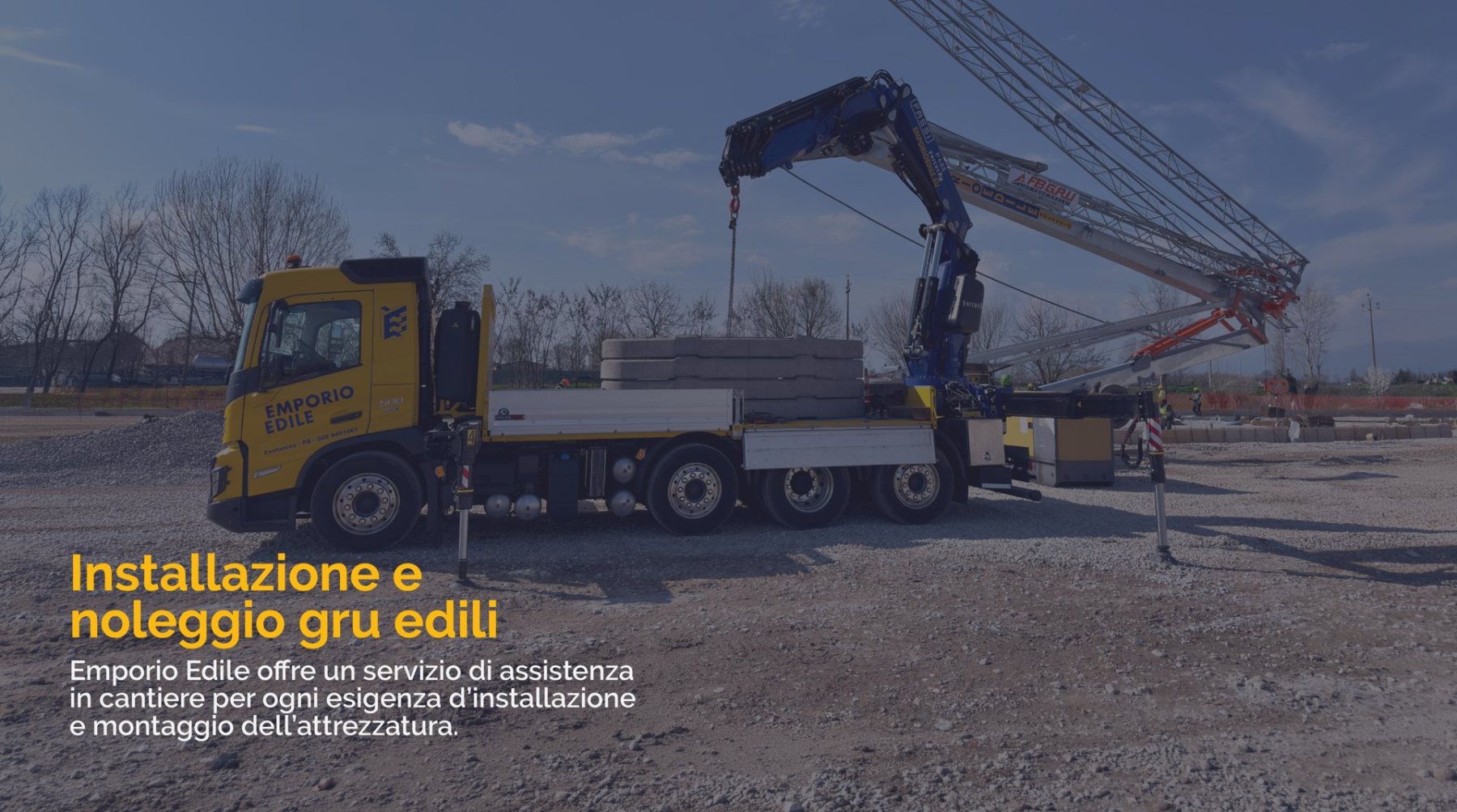 Installazione e noleggio gru edili